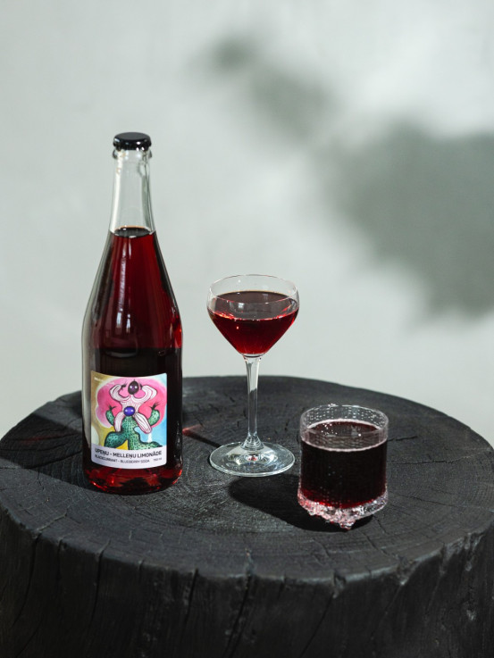 Blackcurrant - blueberry soda