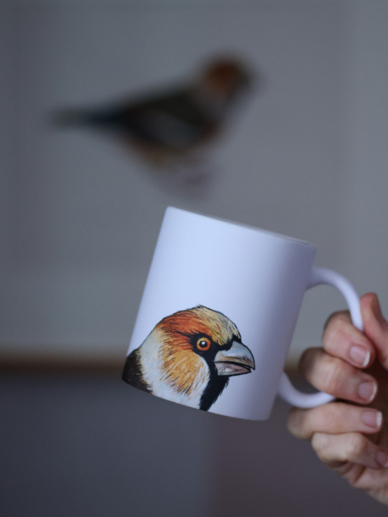 Matt ceramic mug – Great Crested Grebe